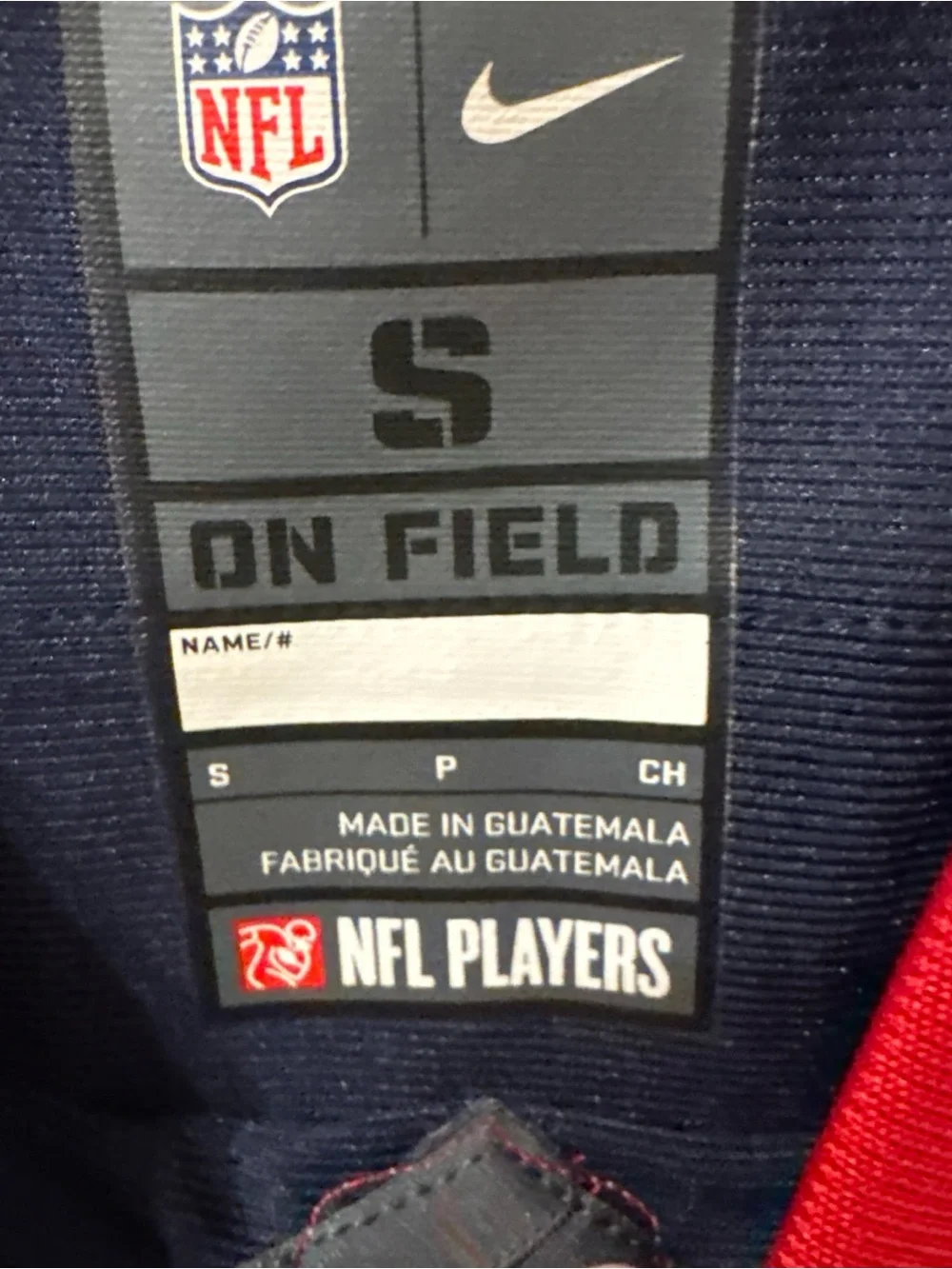 Men's Navy Blue and Red Football Jersey - Schaub #8